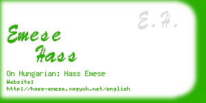 emese hass business card